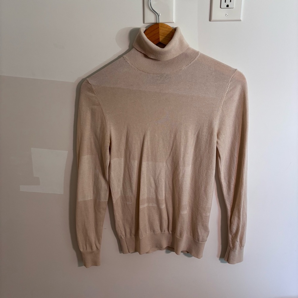Cream Turtleneck Sweater